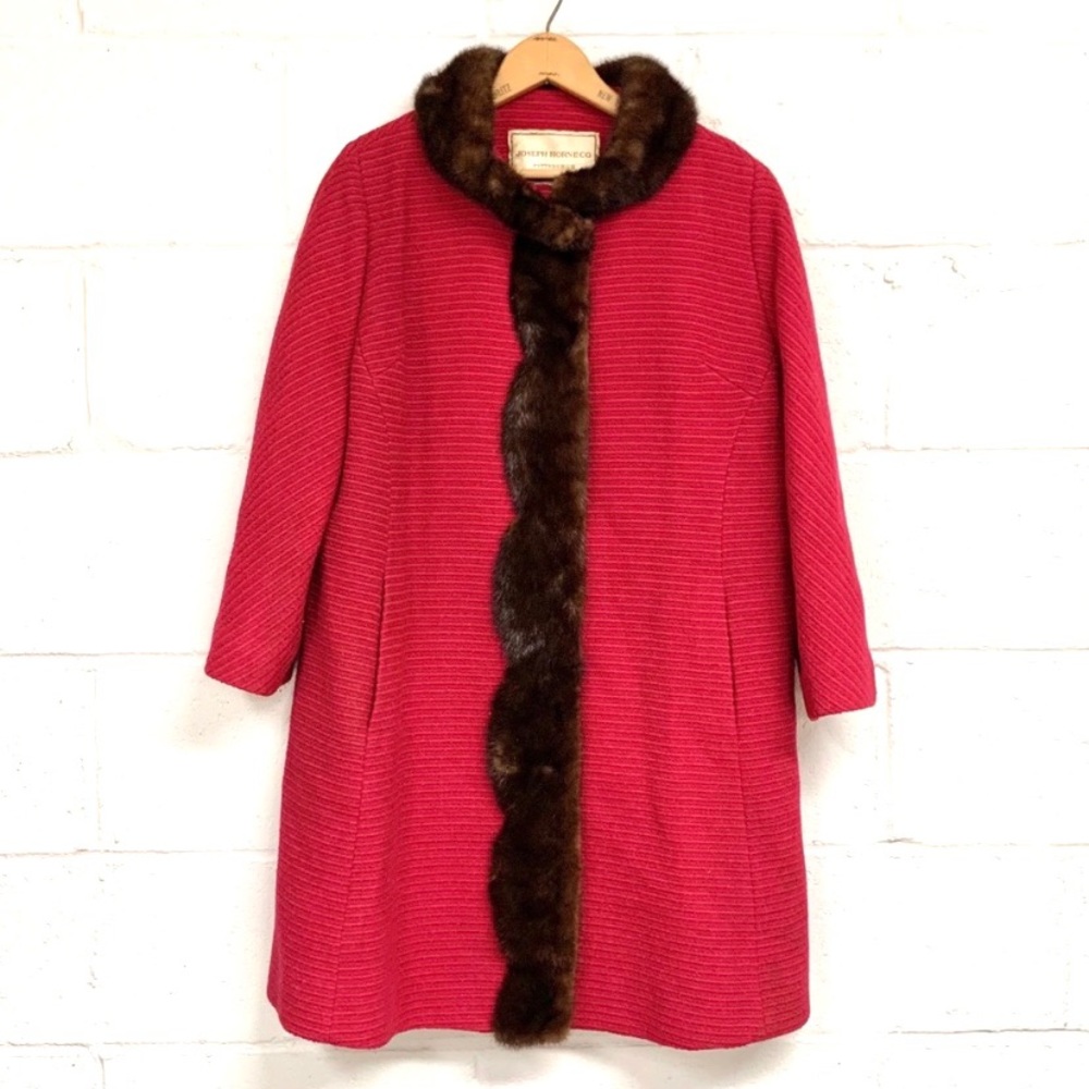 Joseph Horne Co Vintage fur trimmed coat.